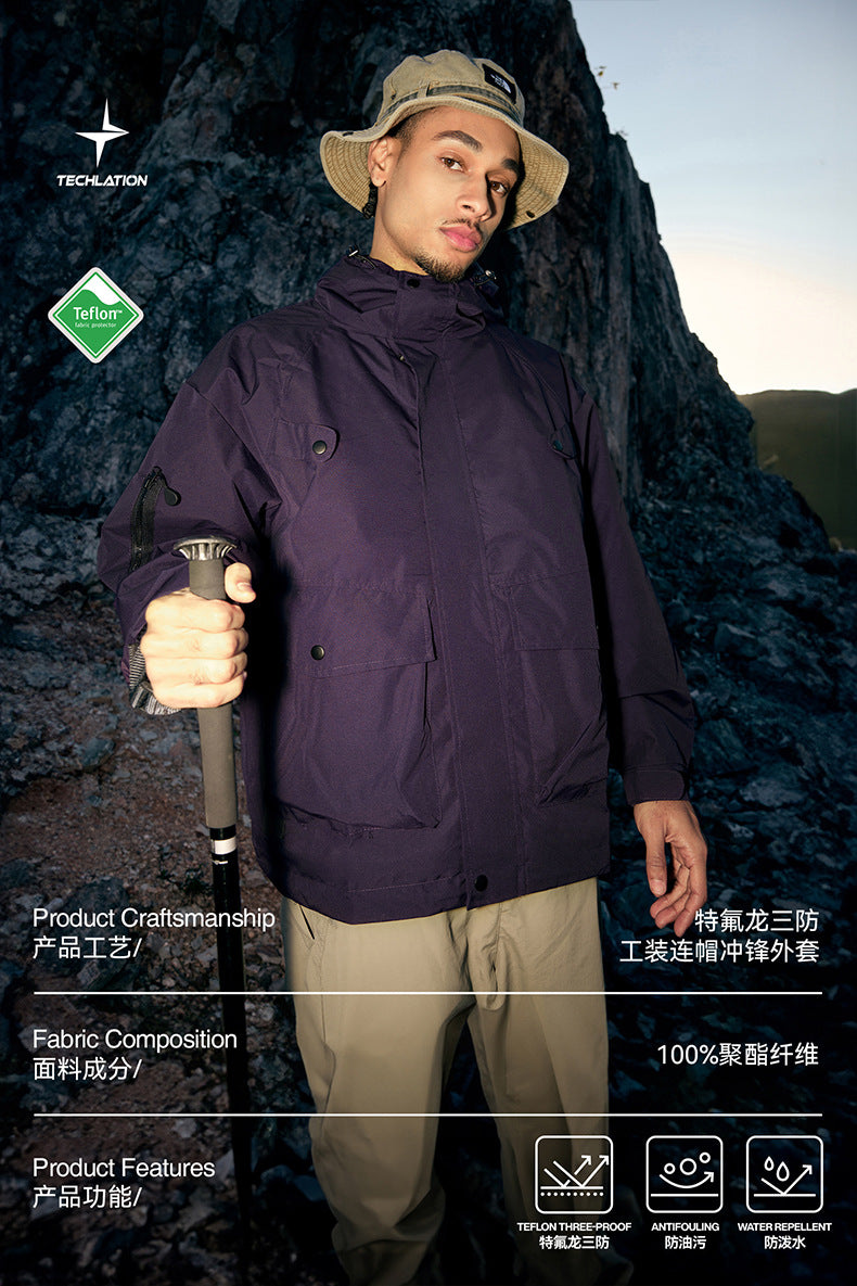 INFLATION Teflon Three-Resistant Cargo Outdoor Multifunctional Jacket