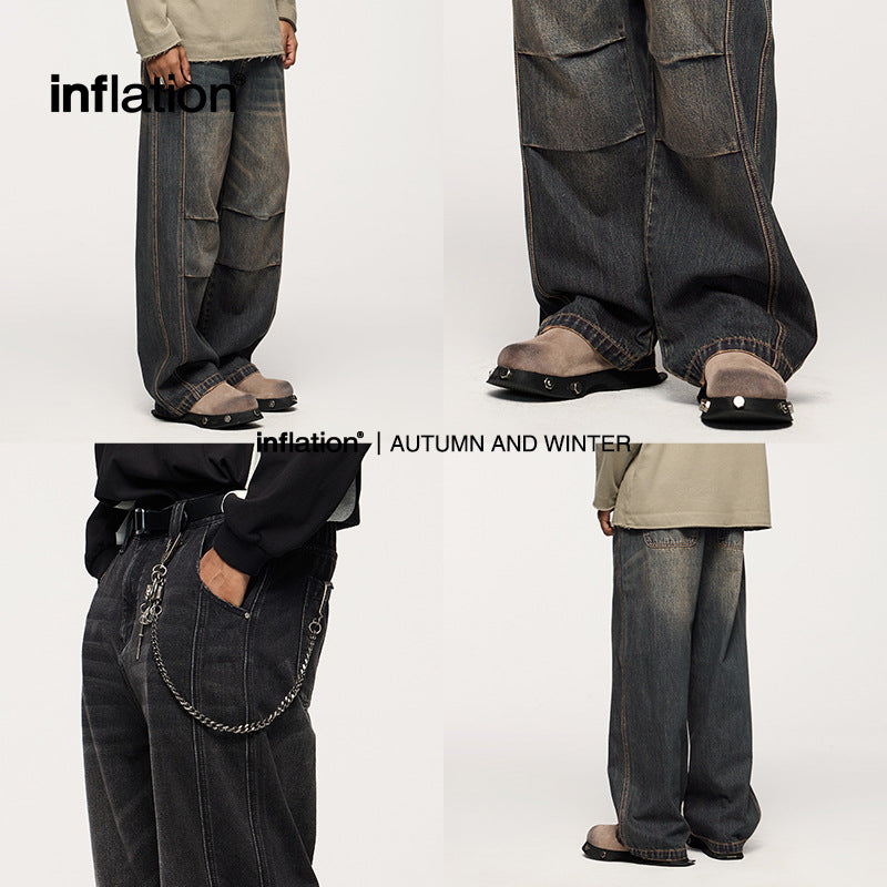 INFLATION Dirty Fit Cut Straight Jeans