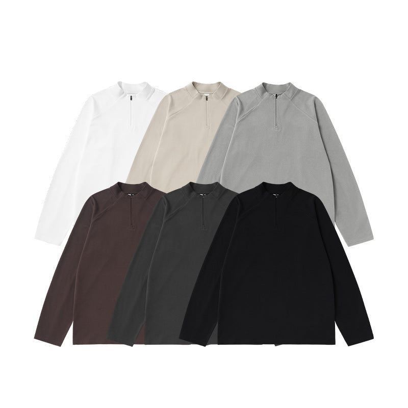 INFLATION Double-sided Fleece half zipper outdoor base shirt raglan cycling long sleeve Sweatshirt