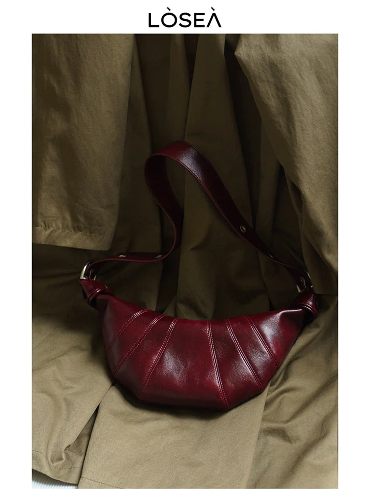 LOSEA Premium Textured Versatile Retro Shoulder Crossbody Bag