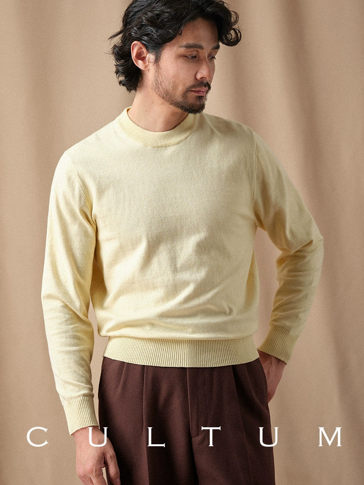 CULTUM 14 Semi-turtleneck Pullover-knit Sweater