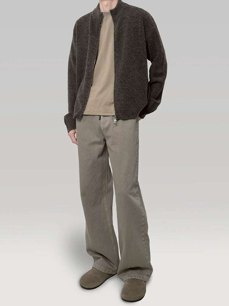 PLUS NO LOGO Double Zipper Sweater Cardigan