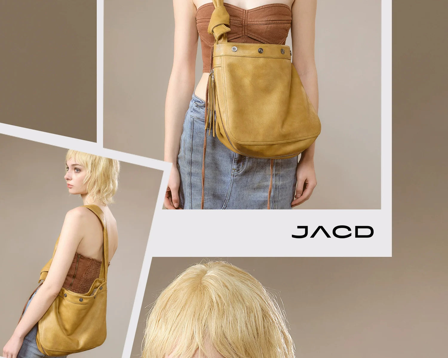 JACD Shoulder Handbag Bucket Armpit Bag