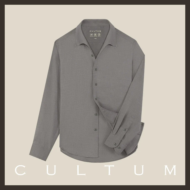 CULTUM  One-piece Collar Wrinkle-resistant Easy-care Shirt