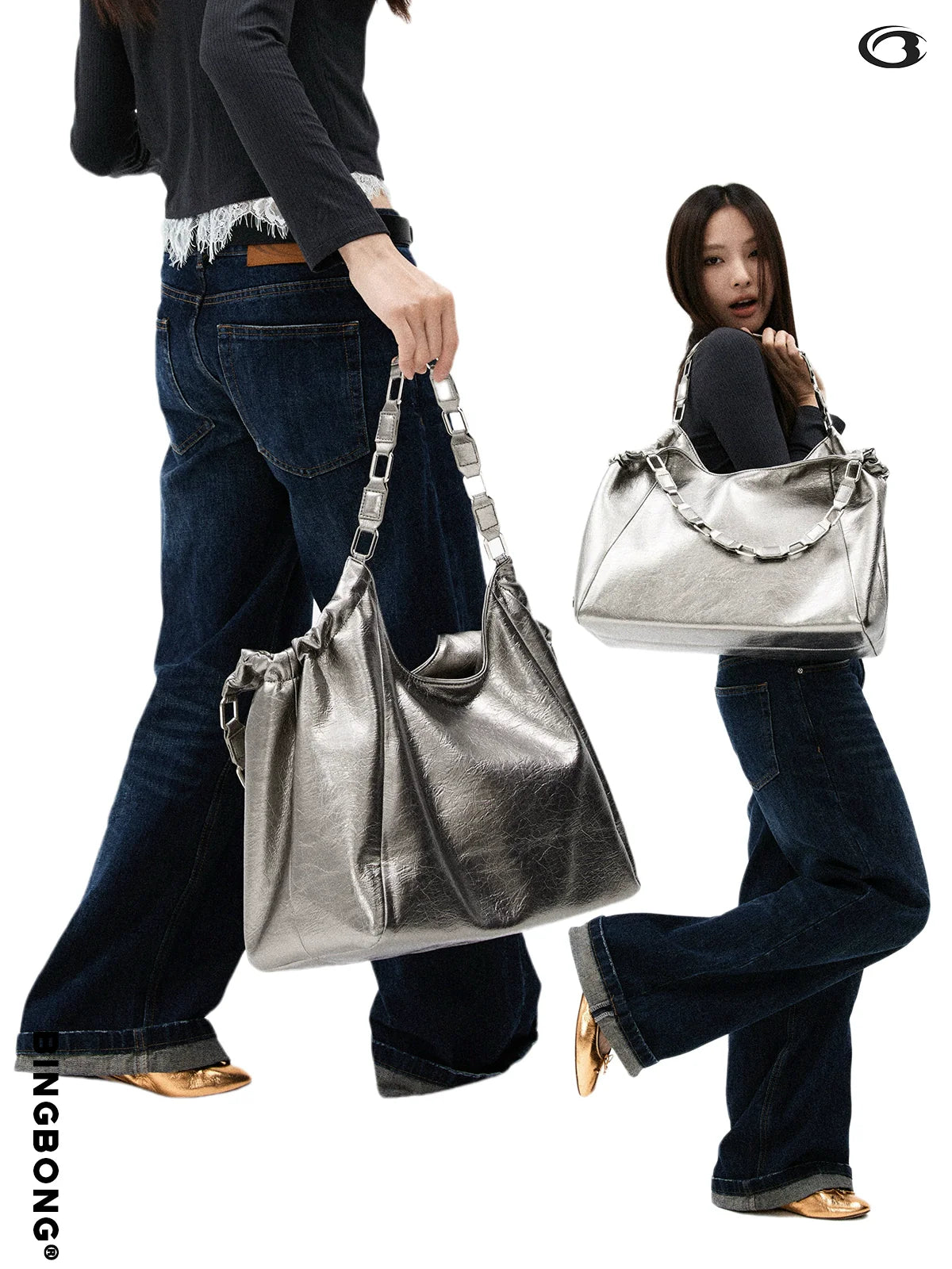 BINGBONG Popped Pleated Retro Cool Spicy Tote Bag