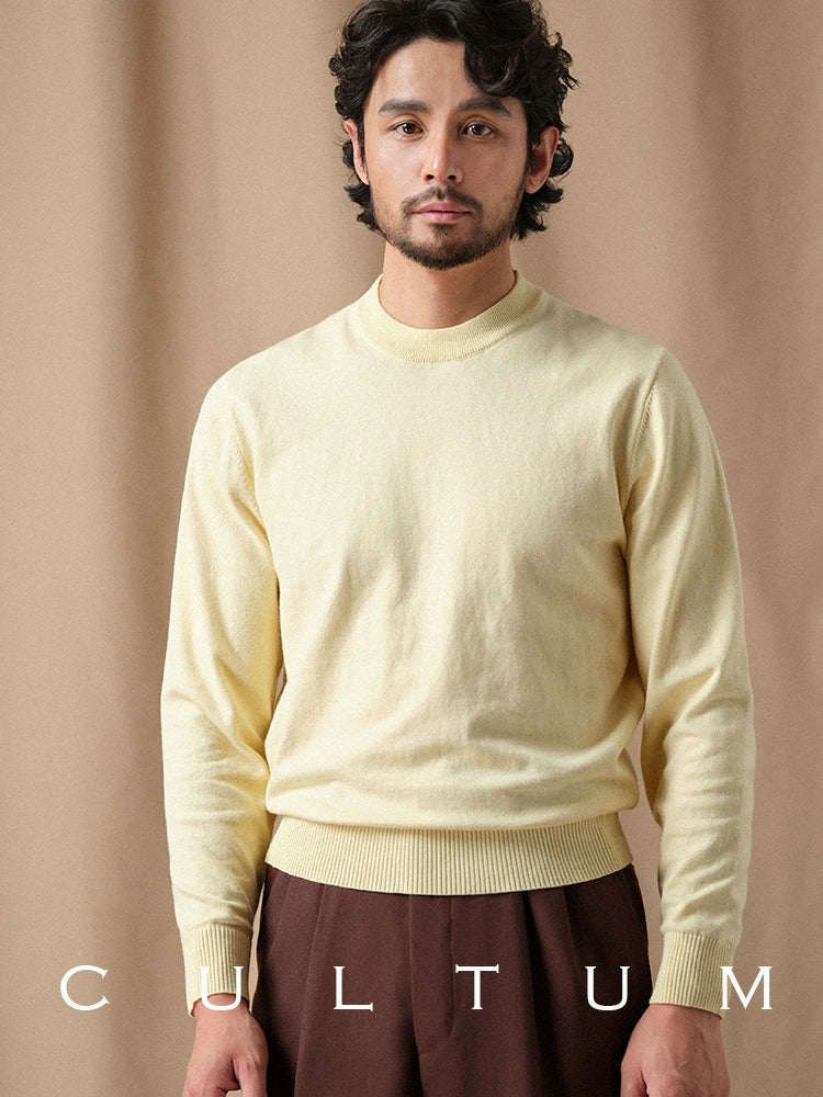 CULTUM 14 Semi-turtleneck Pullover-knit Sweater