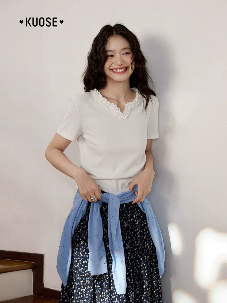 Kuose Fungus Edge Floral Skirt
