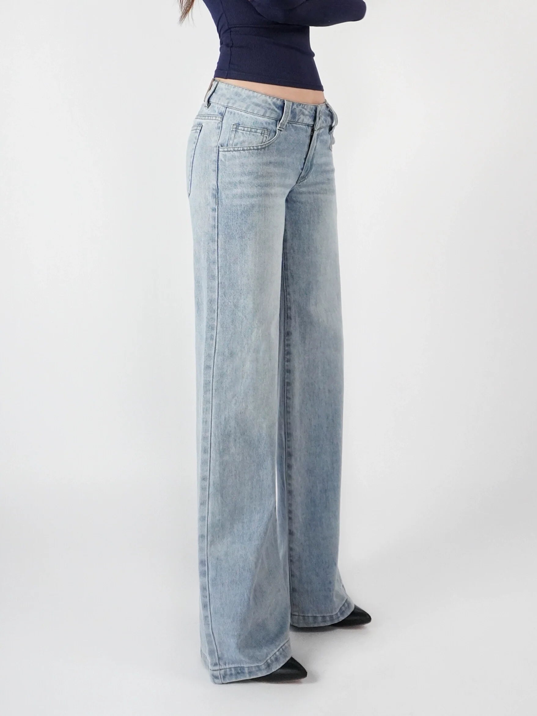 Jim Kennet Low Waist Straight Skinny Jeans