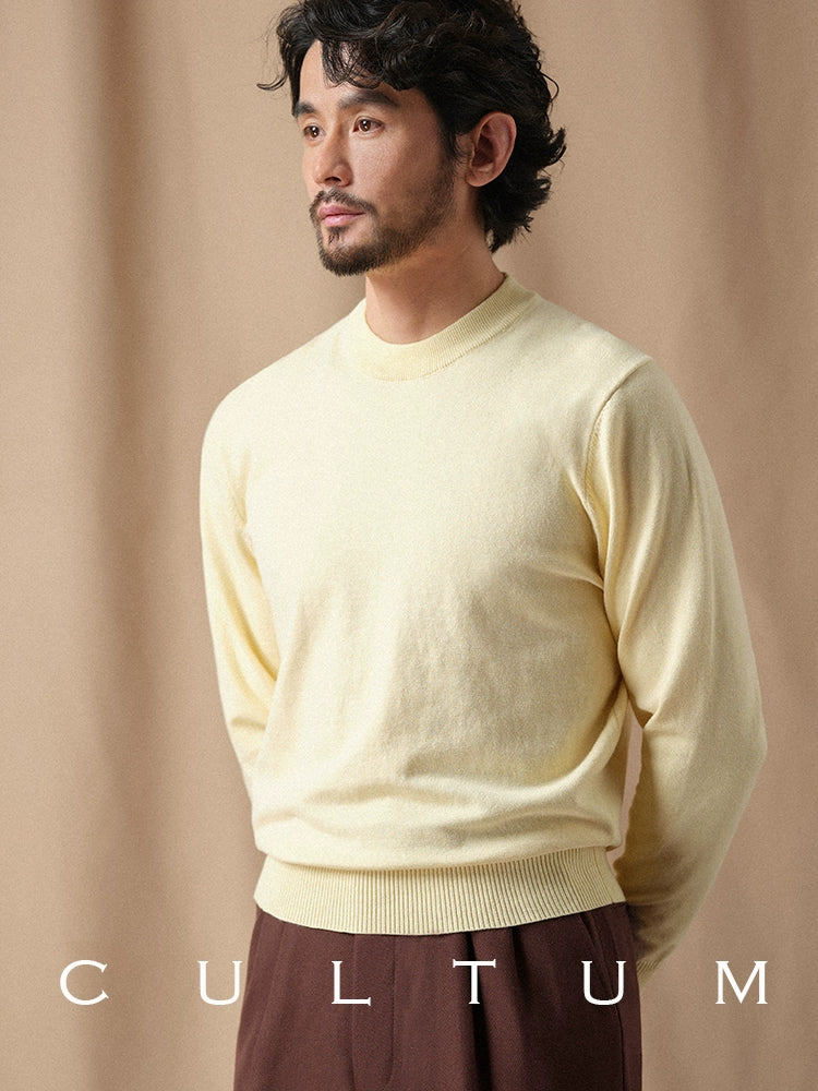 CULTUM 14 Semi-turtleneck Pullover-knit Sweater