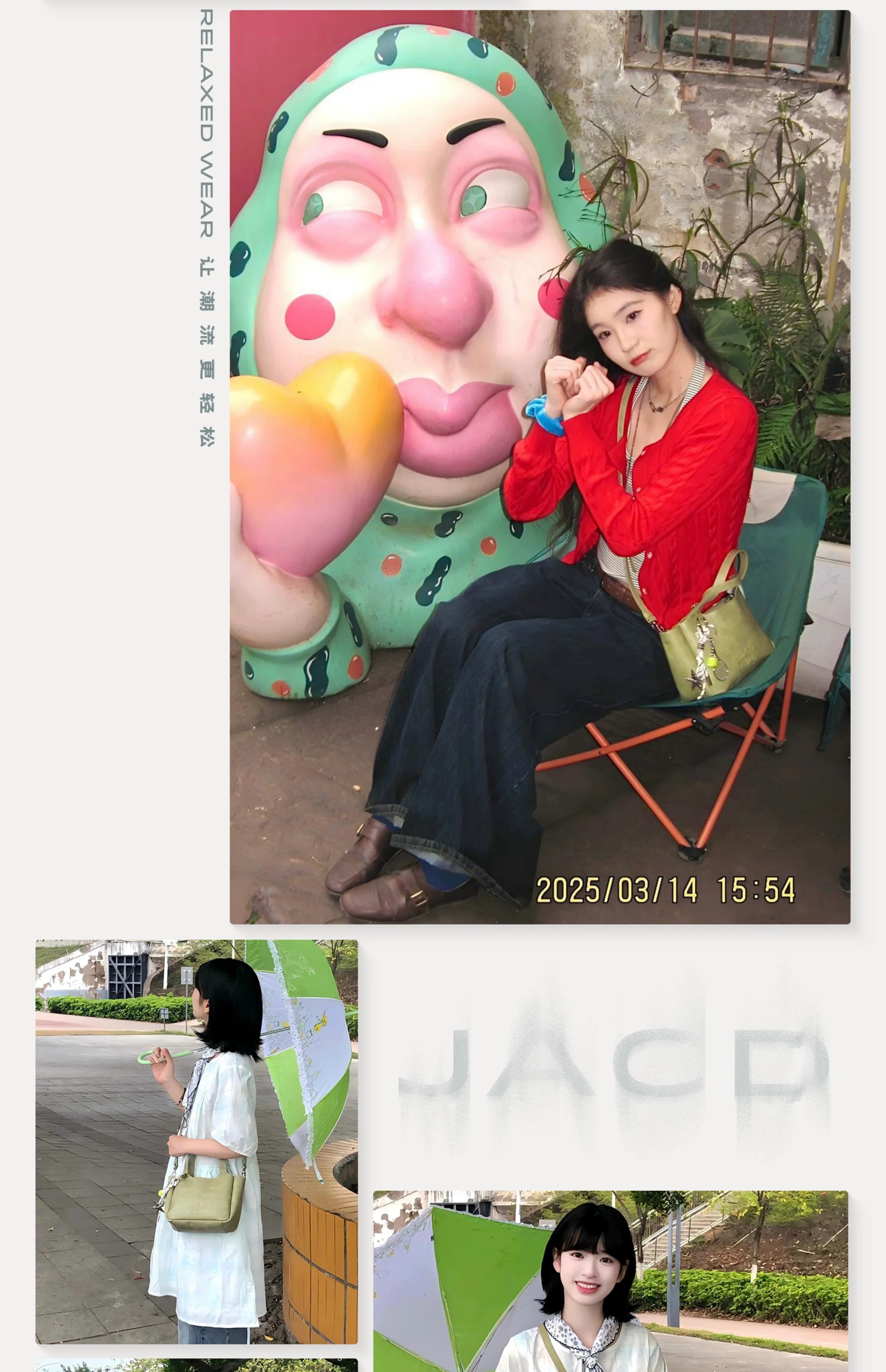 JACD Crossbody Commuter Large Capacity Bucket Bag