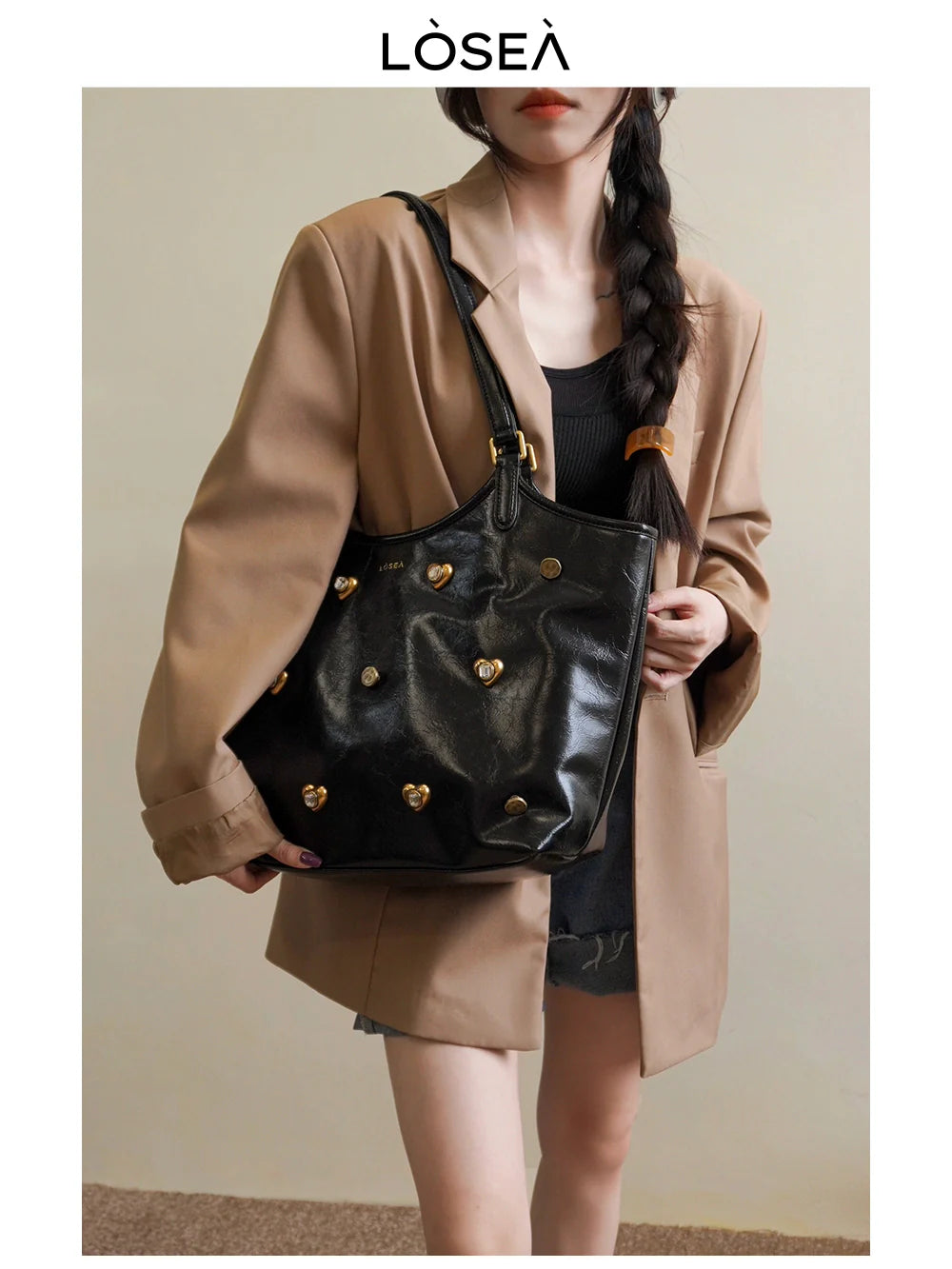 LOSEA Simple and Versatile Large-capacity Tote Bag