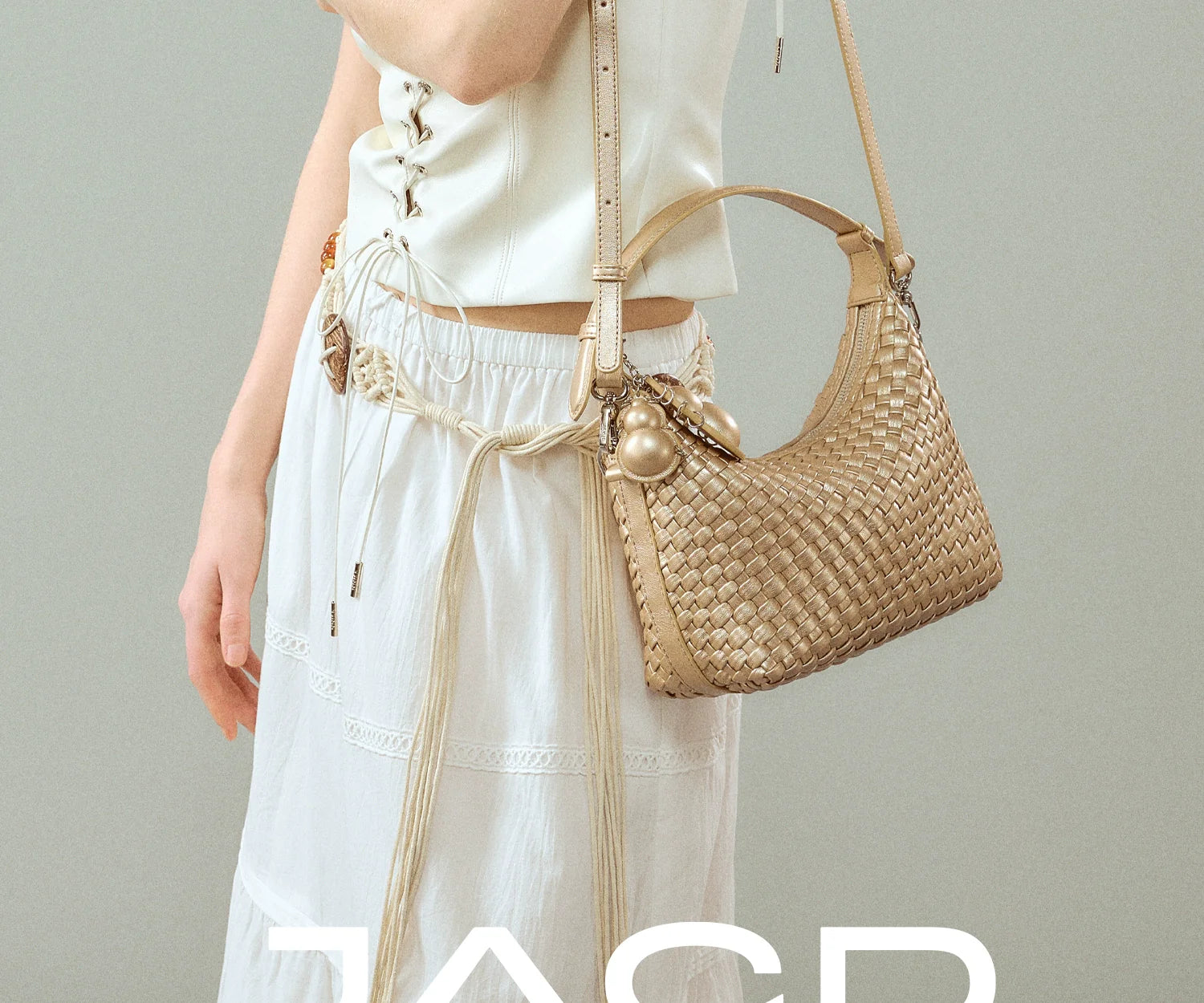JACD Hand-woven Wave Style Shoulder Messenger Bag