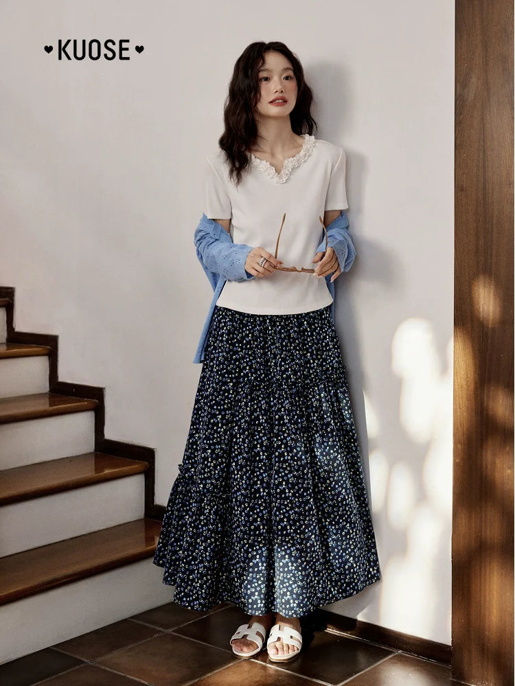 Kuose Fungus Edge Floral Skirt