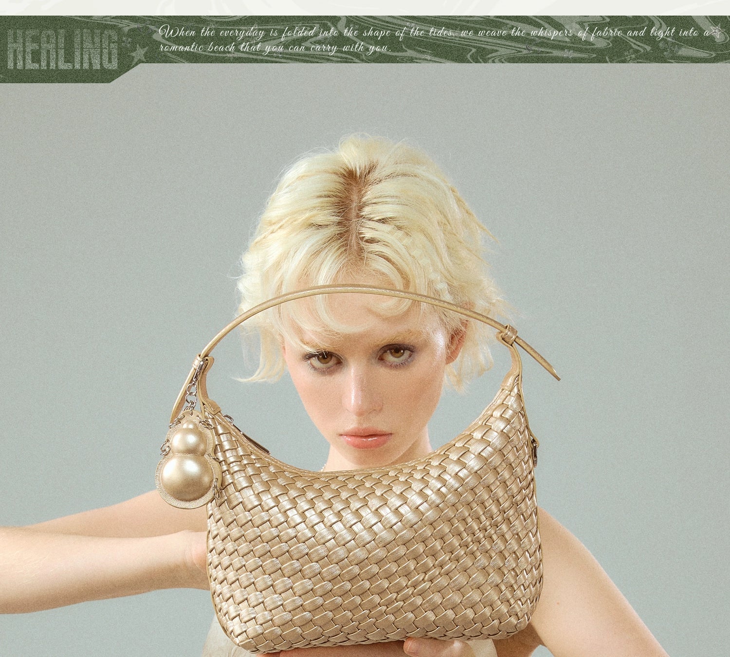 JACD Hand-woven Wave Style Shoulder Messenger Bag