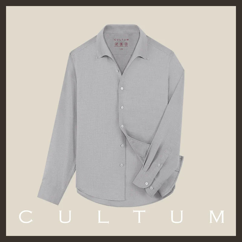 CULTUM  One-piece Collar Wrinkle-resistant Easy-care Shirt