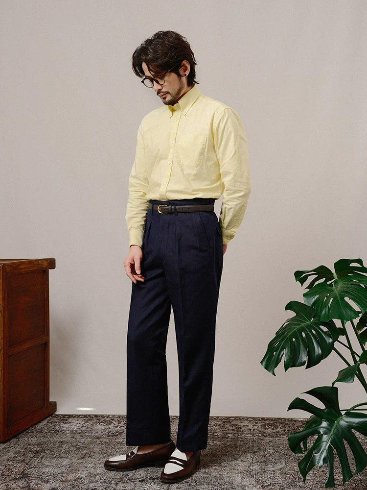 CULTUM 100% Cotton Casual Loose-fitting Long-sleeved Shirt