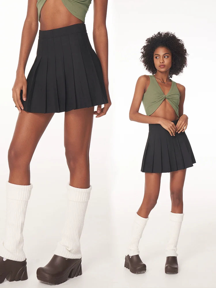 ABMY Card High Waist A Word Thin Sexy Suit Skirt