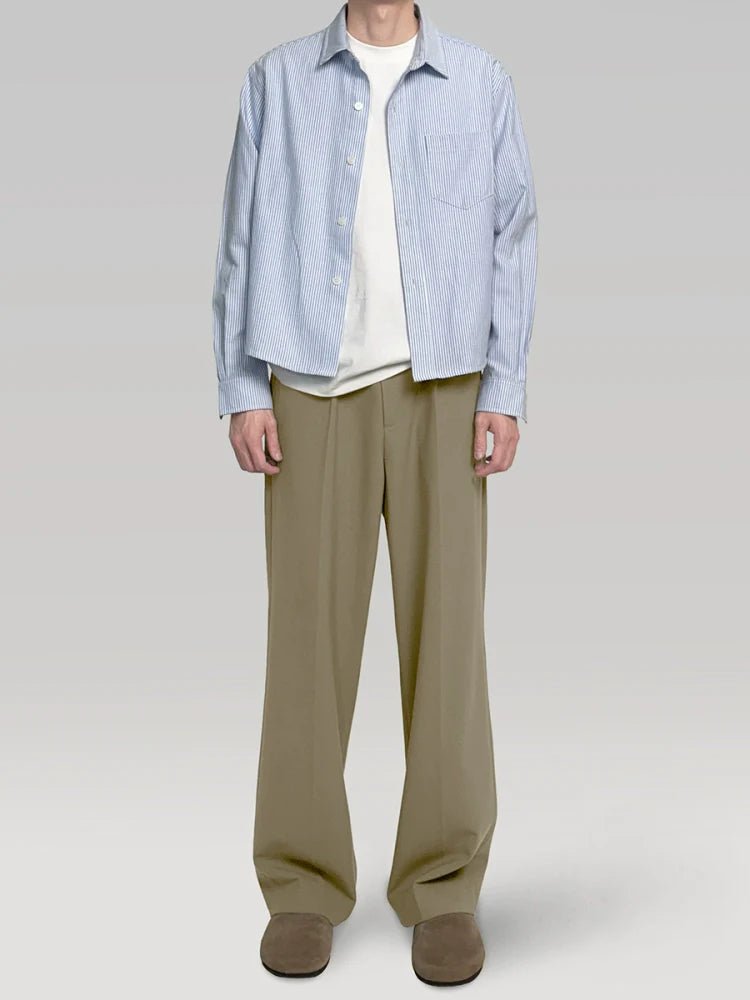 PLUS NO LOGO Commuter Loose Straight Trousers