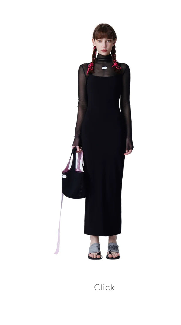 ABMY Backless Hip-wrapped Suspender Dress