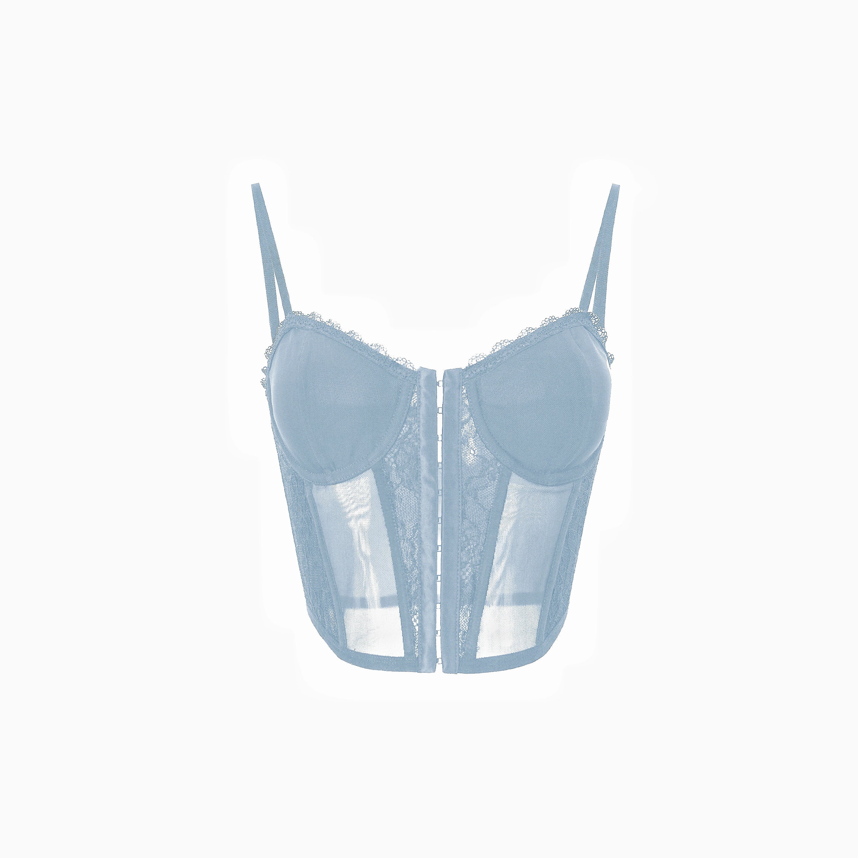 Jim Kennet Lace Fishbone Corset with Suspenders