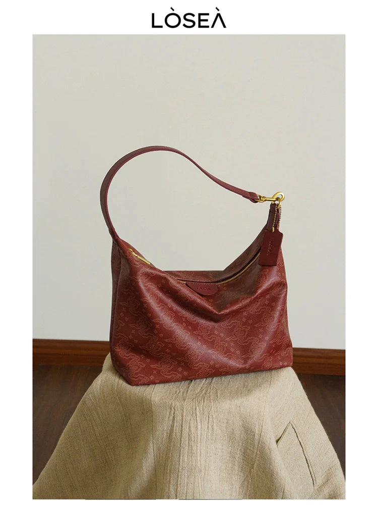 LOSEA Ruyi Cloud Temperament Premium Pattern Shoulder Bag