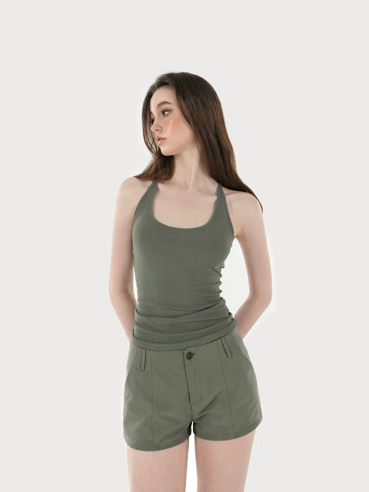 Jim KennetU Neck Skinny Strap Slim Fit I-Type Vest
