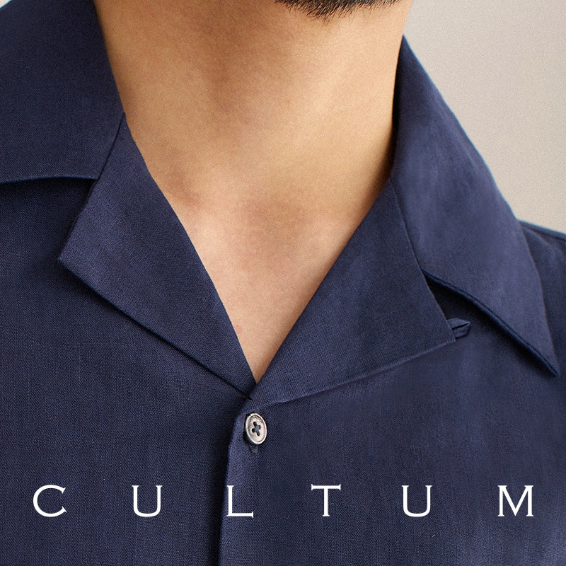 CULTUM Vintage Cuban Collar Shirt Short Sleeve