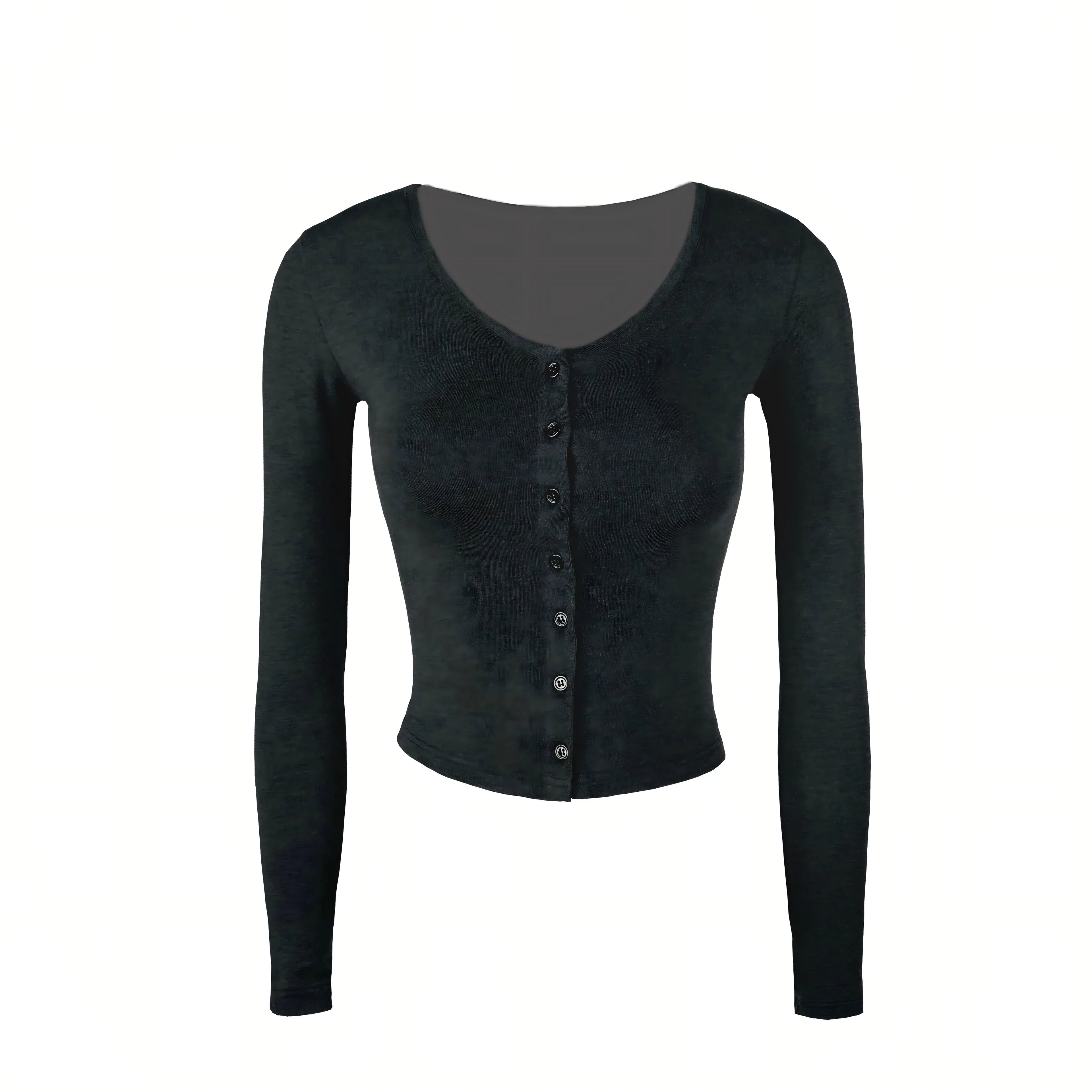 Jim Kennet Short Knitted Long Sleeve Cardigan