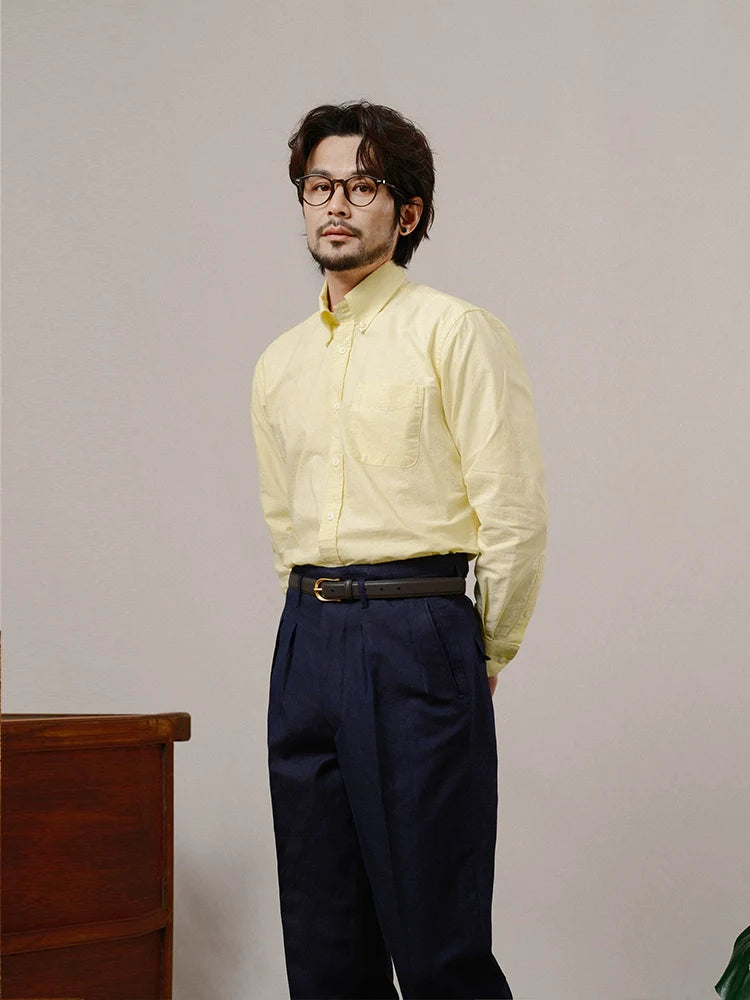 CULTUM 100% Cotton Casual Loose-fitting Long-sleeved Shirt