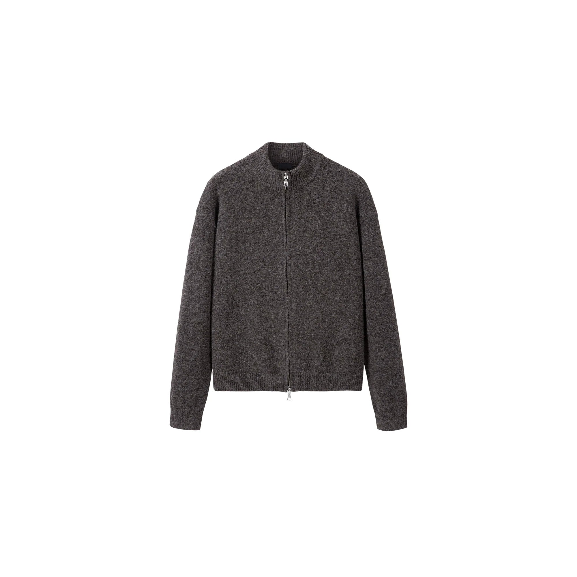 PLUS NO LOGO Double Zipper Sweater Cardigan