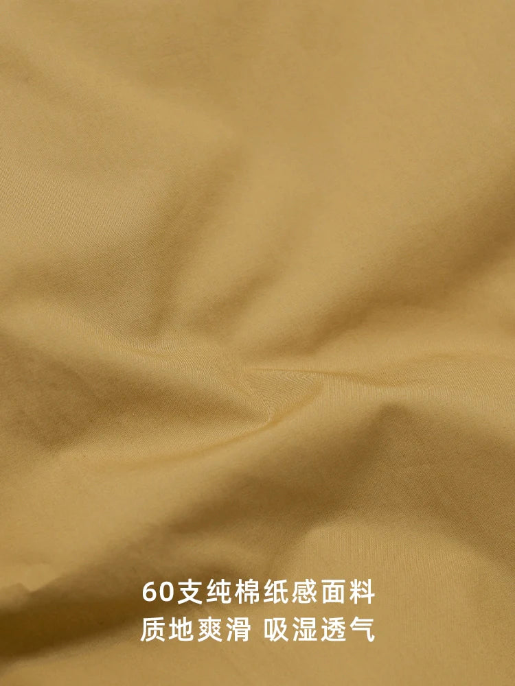 CULTUM Casual Slack Half Open Collar Long Sleeve Shirt