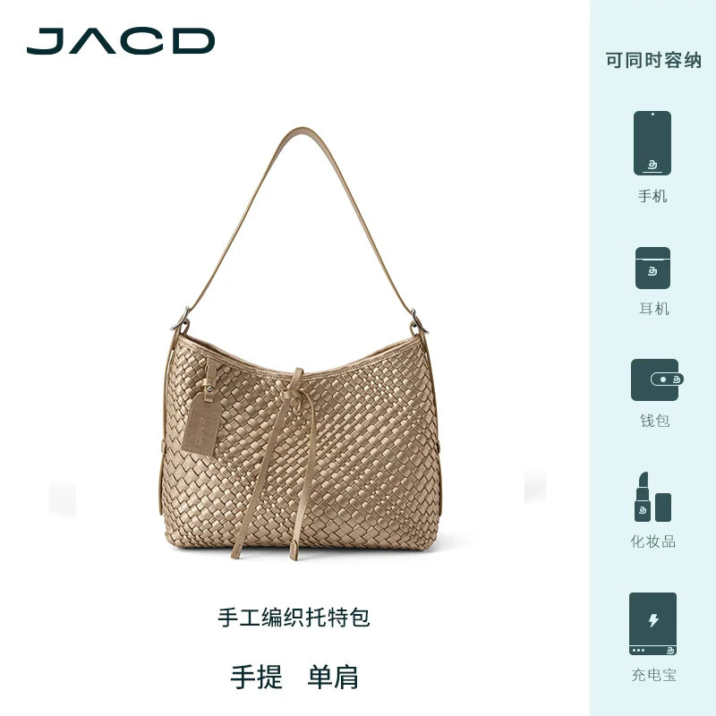 JACD Braided Tote Bag Large Capacity
