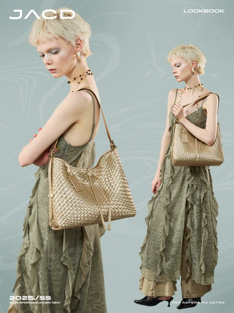 JACD Braided Tote Bag Large Capacity