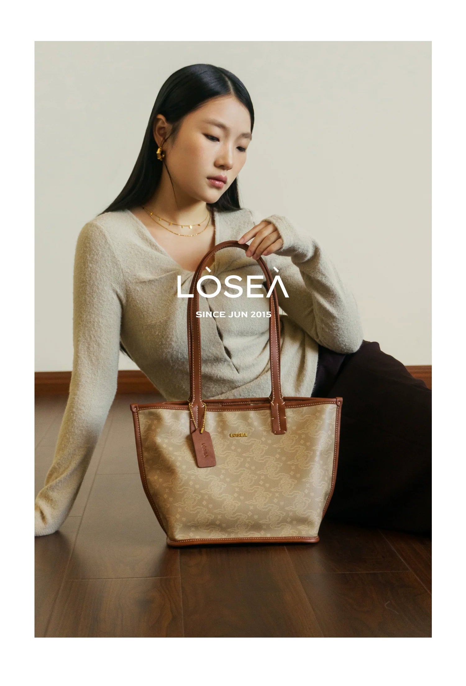 LOSEA Ruyi Moire Tote Bag