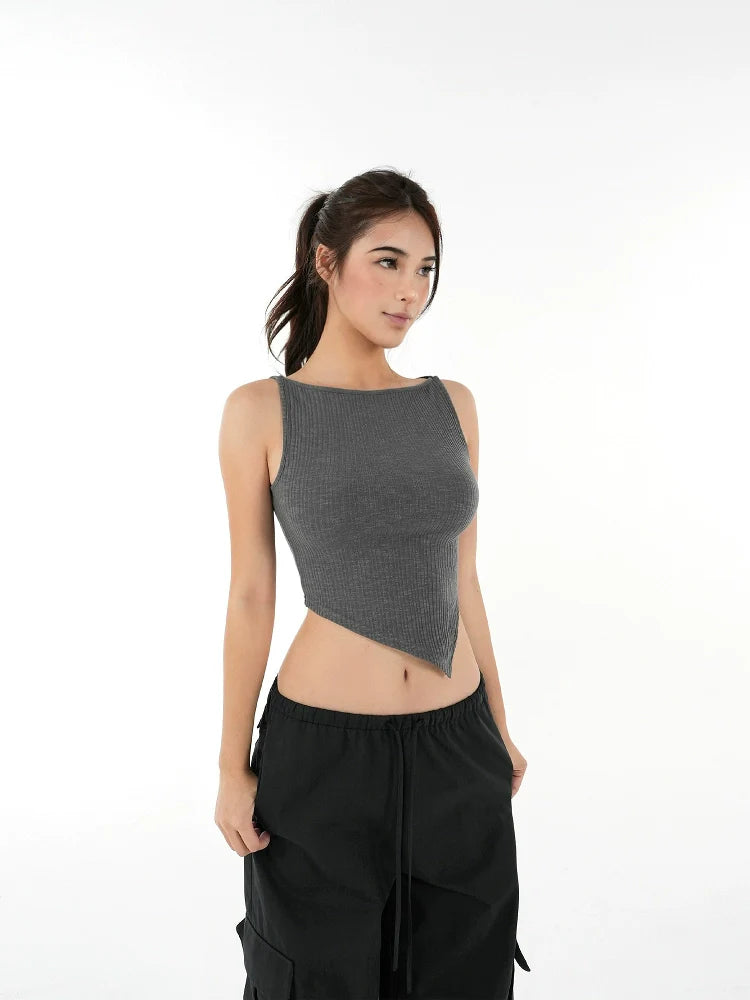 Jim Kennet One-Neck Asymmetrical Design Slim Sling Knitting