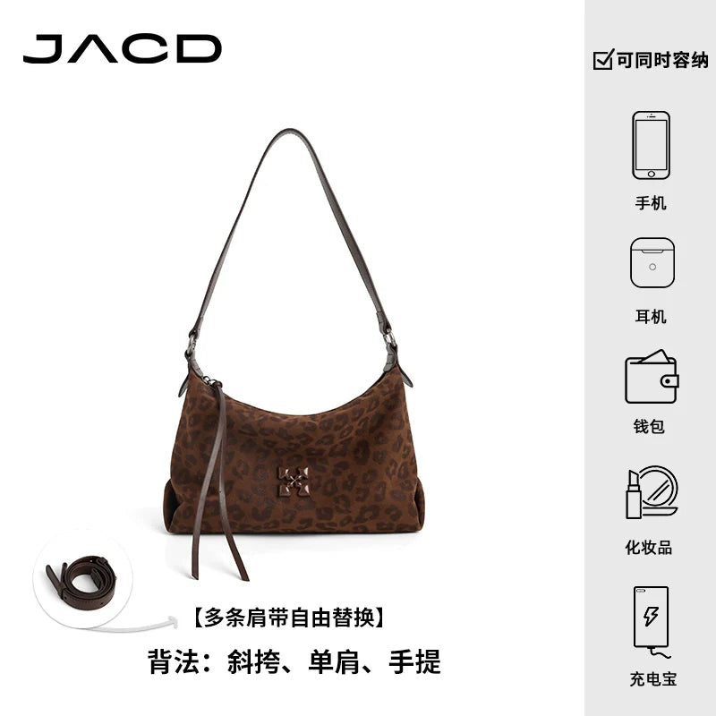 JACD Leopard Print Underarm Shoulder Messenger Bag