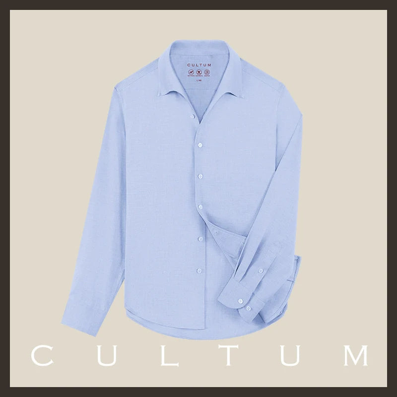 CULTUM  One-piece Collar Wrinkle-resistant Easy-care Shirt