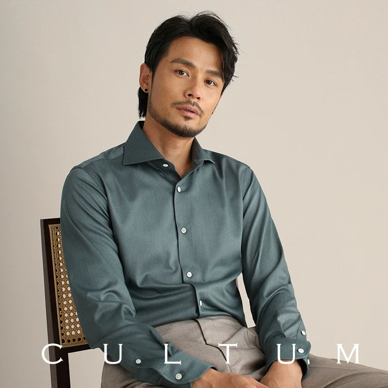 CULTUM Italian Business Casual Windsor Collar Shirt