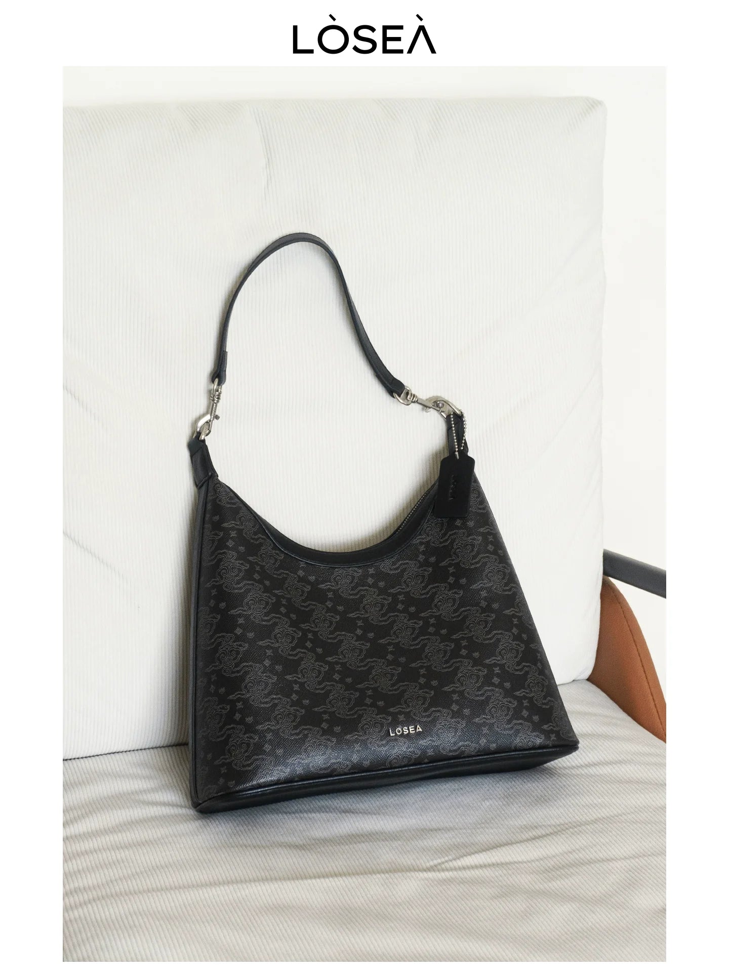 LOSEA Ruyi Moire Underarm Retro Shoulder Bag