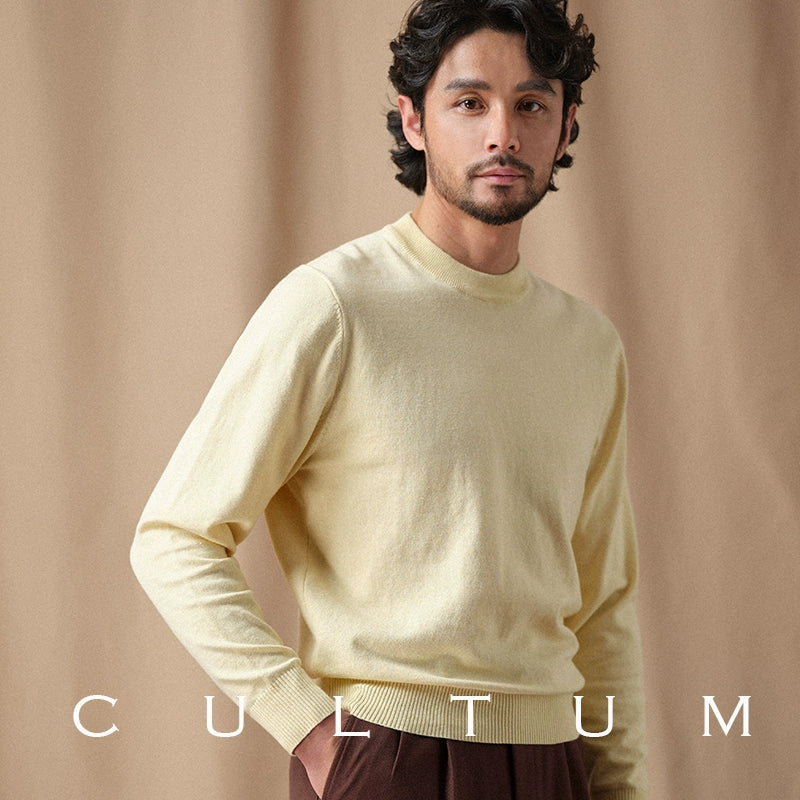 CULTUM 14 Semi-turtleneck Pullover-knit Sweater