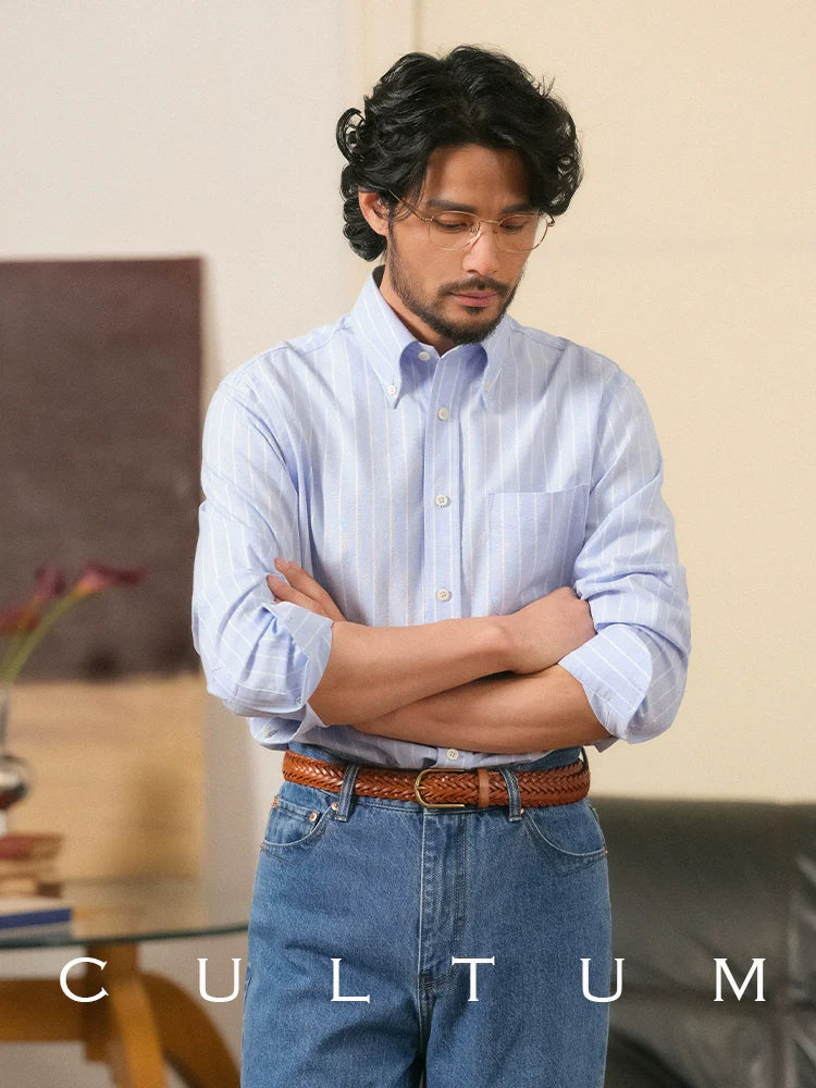 CULTUM Button-down Striped Shirt