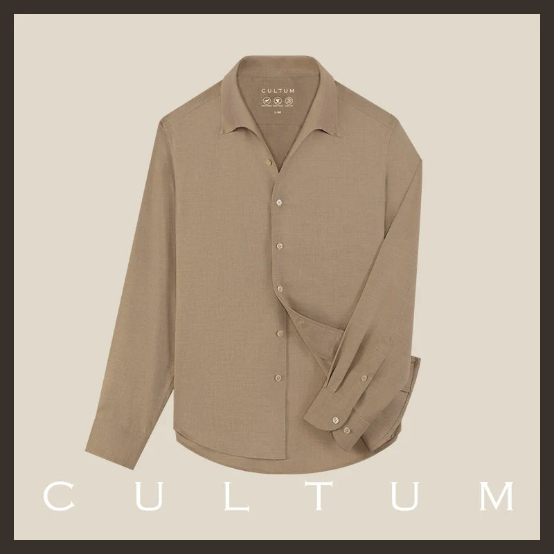 CULTUM  One-piece Collar Wrinkle-resistant Easy-care Shirt