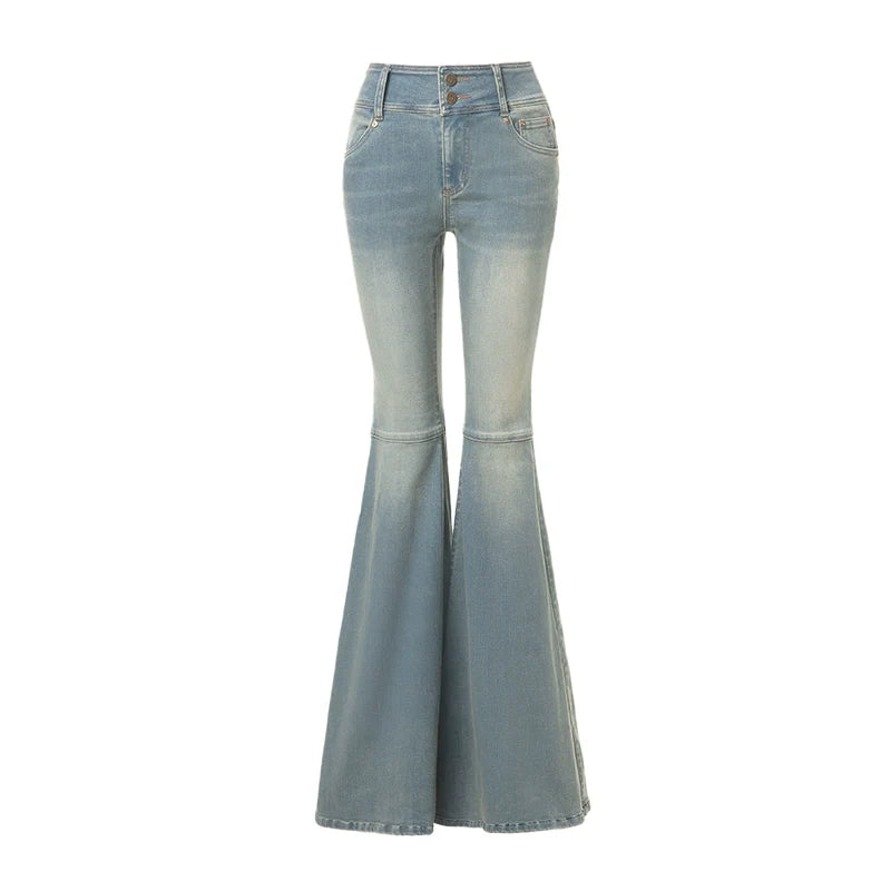 ABMY Washed Slim Fit Slim Small Flared Trousers