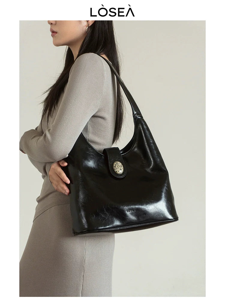 LOSEA Oriental Aesthetic Spotted Stone Tote Bag