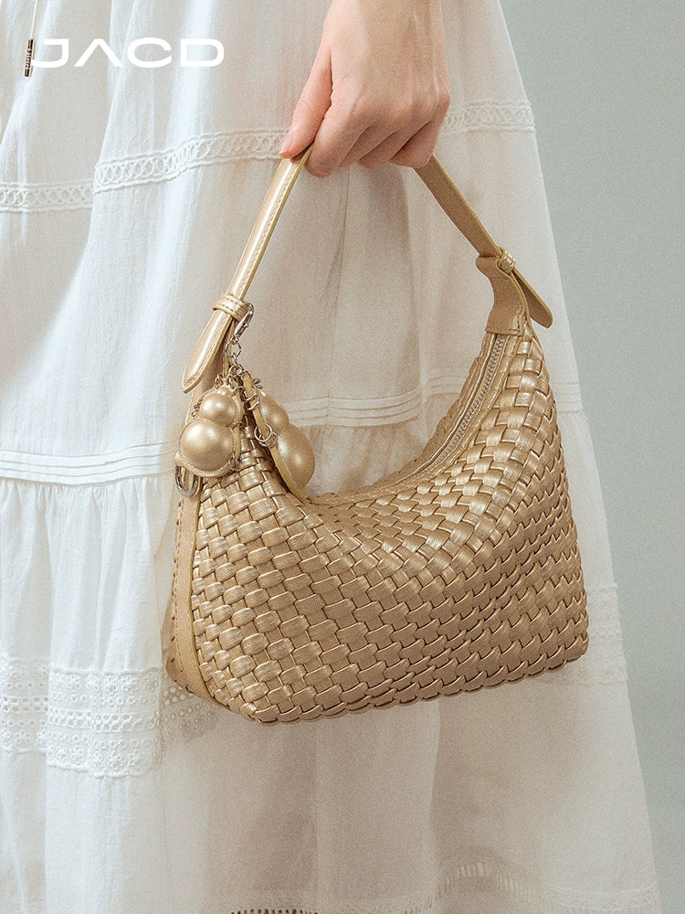JACD Hand-woven Wave Style Shoulder Messenger Bag