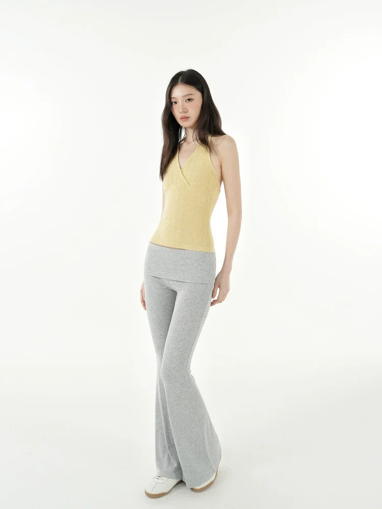 Jim Kennet Cross V-Neck Knitted Pit Strip Neck Sling