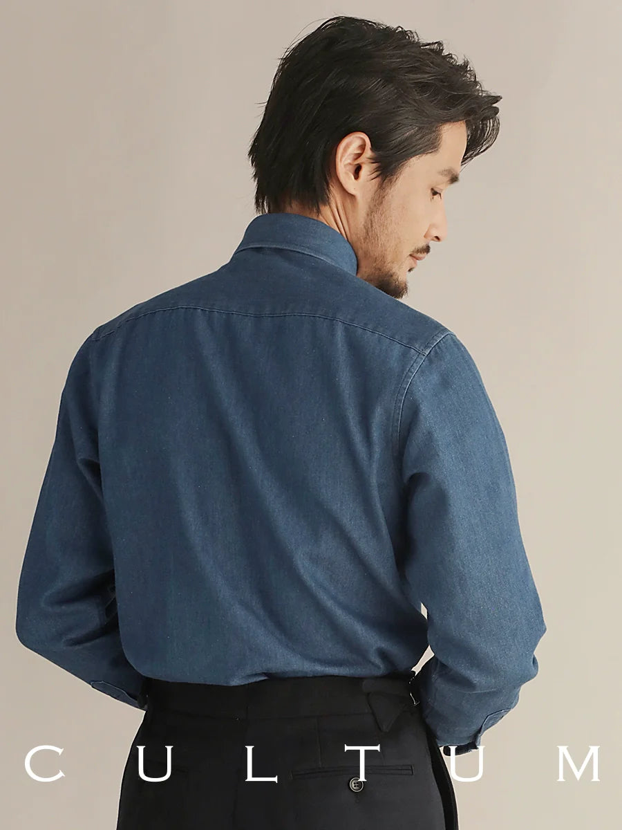 CULTUM Xinjiang Long-staple Cotton Italian Button-down Denim Shirt