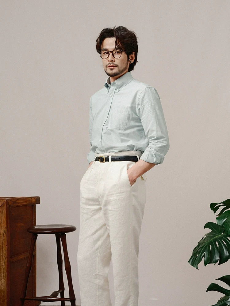 CULTUM 100% Cotton Casual Loose-fitting Long-sleeved Shirt