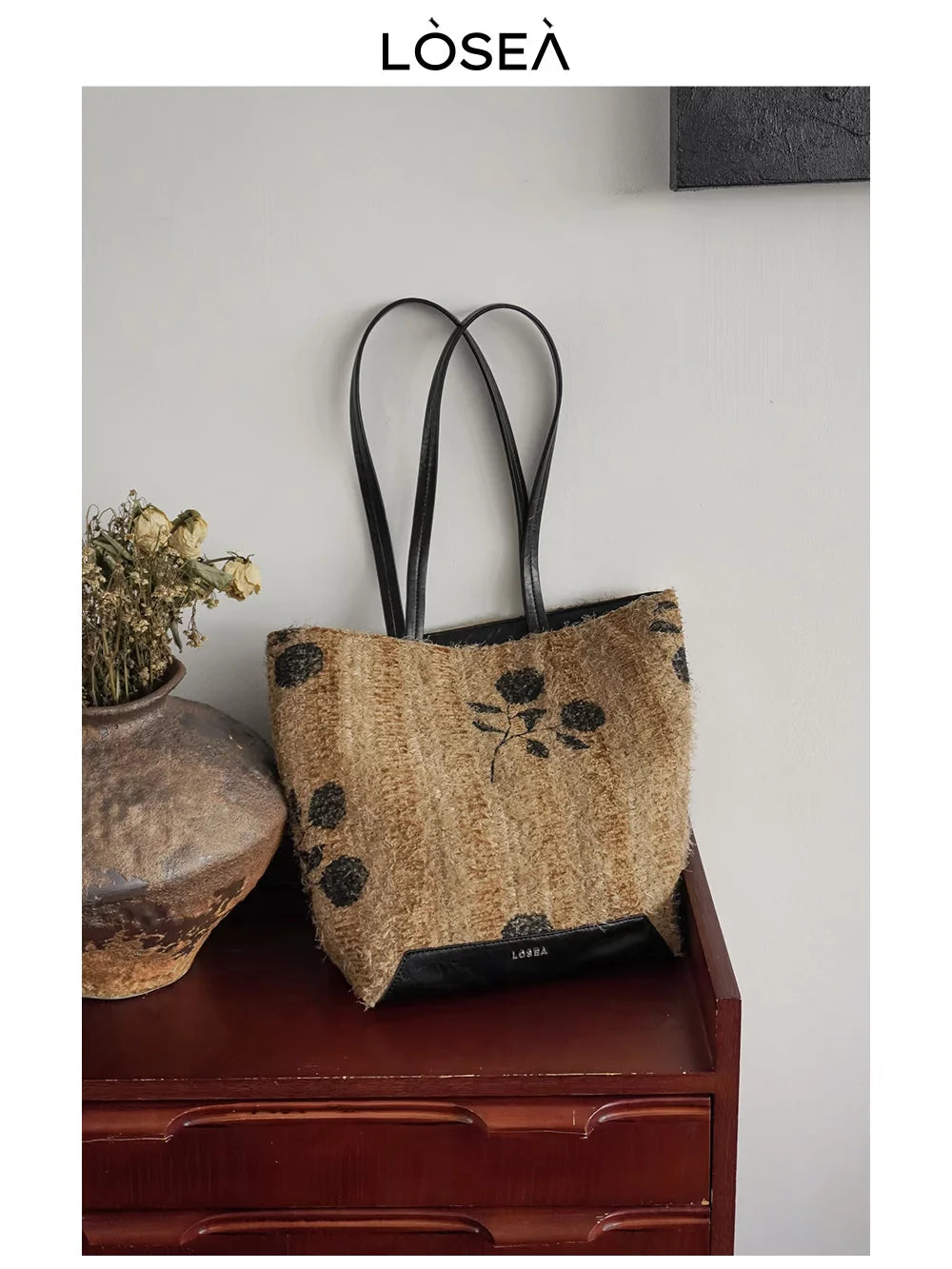 LOSEA New Chinese Style Shoulder Large Capacity Tote