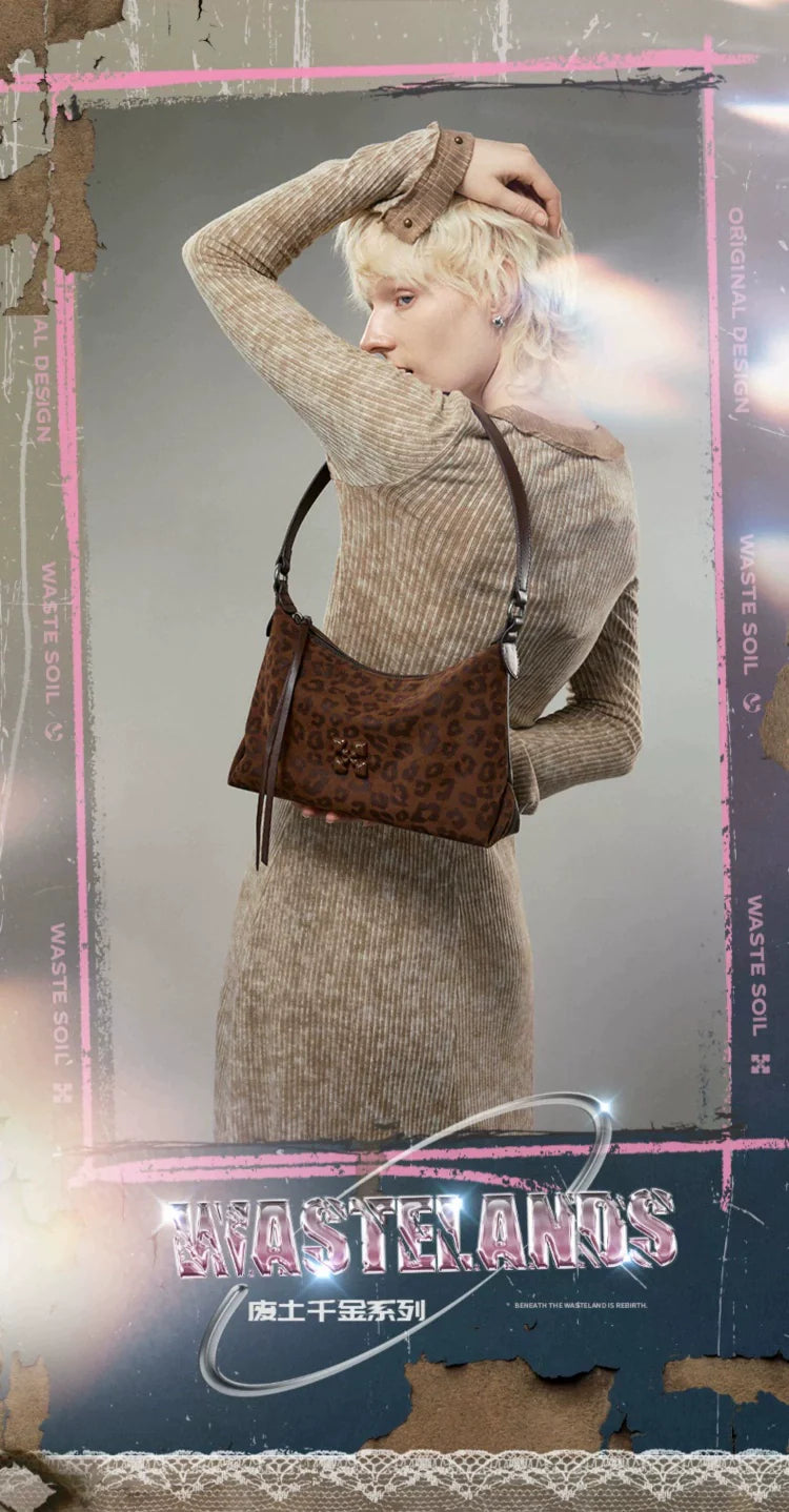 JACD Leopard Print Underarm Shoulder Messenger Bag
